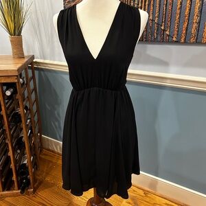 Express Black Sleeveless V-Neck Mini Dress